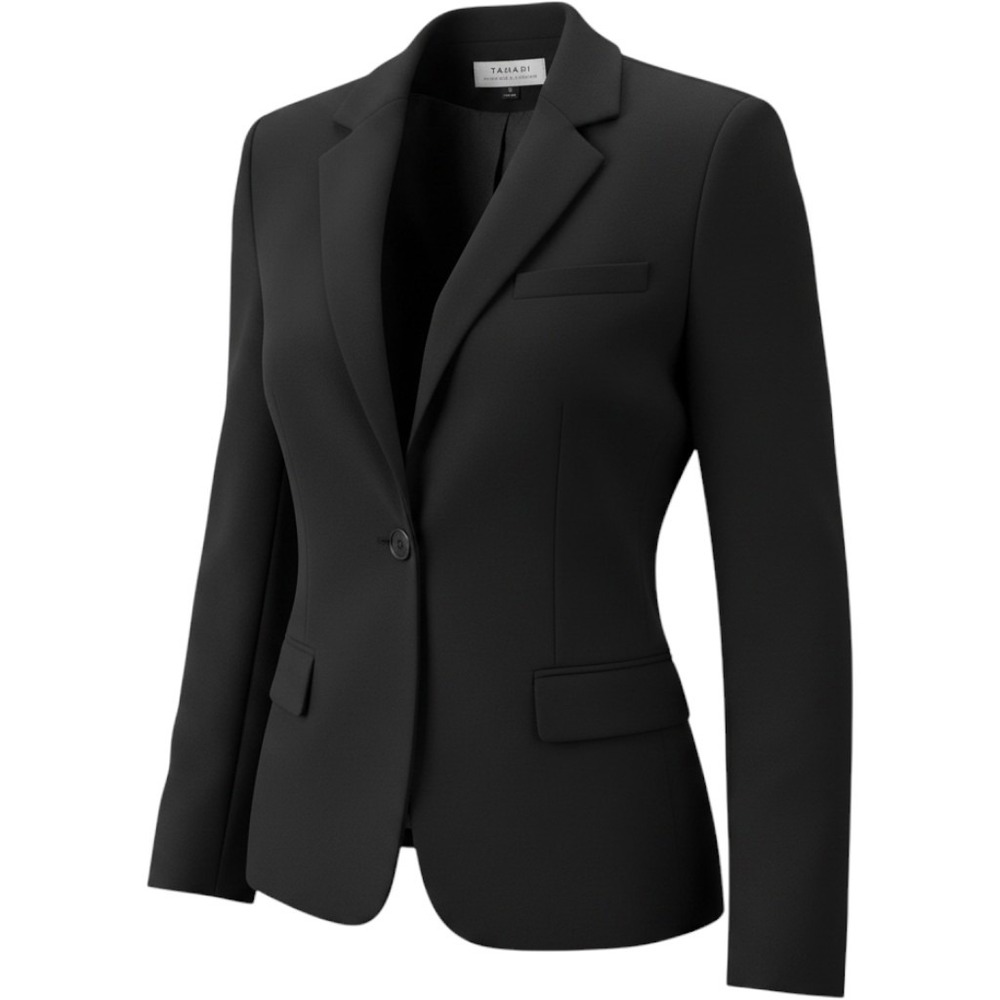 Tahari Blazer Jacket Women 12 Black Arthur S. Levine 3 Button Professional